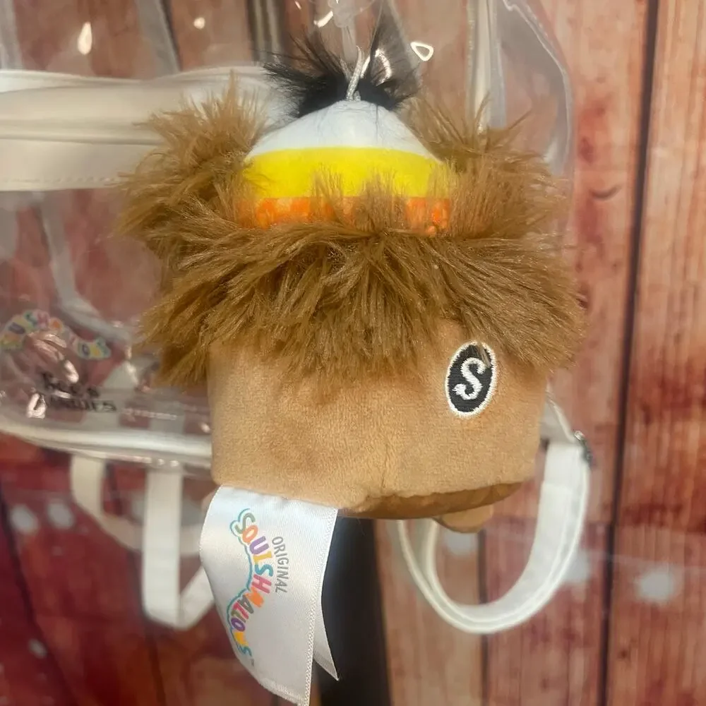 Squishmallow x See's Candies Benny Plush Clip NWT & Clear Vinyl Stadium Backpack